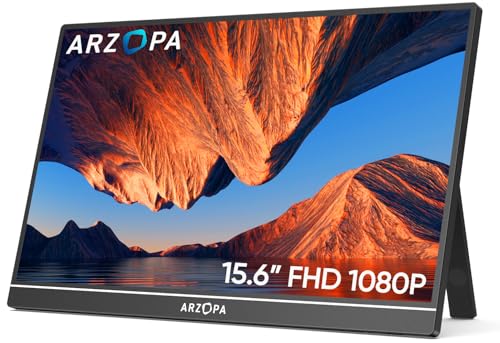 arzopa tragbarer monitor 15.6" 1920x1080 fhd ips usb c hdmi für laptop pc mac xbox