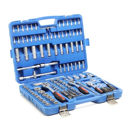 XPOtool steckschlüsselsatz 192-teilig 1/2 3/8 1/4 ratschen bits mit knarrenkasten