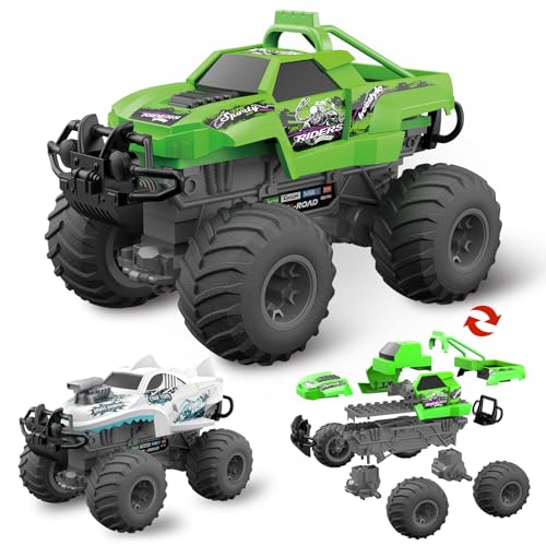 mojino ferngesteuertes auto, 2-in-1 rc spielzeug für jungen und mädchen 3-8 jahre