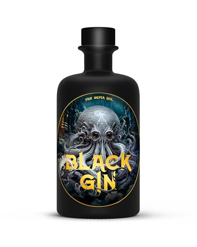 sepia ink schwarzer gin 0,5 l 40% vol mit dunklen früchten vegan