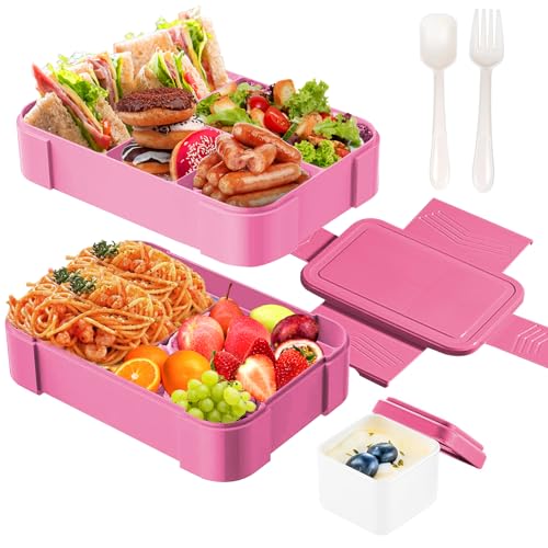 brotdose kinder 1550ml bento box mit fächern, auslaufsicher, mikrowelle, spülmaschinenfest