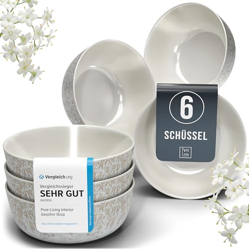 Produktbild: müslischalen steingut 6 personen beige, kleine müslischüssel set, pure living