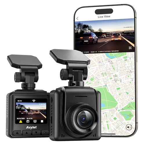 dashcam auto wifi 2k mit externem gps, app, ultra nachtsicht, 150 weitwinkel