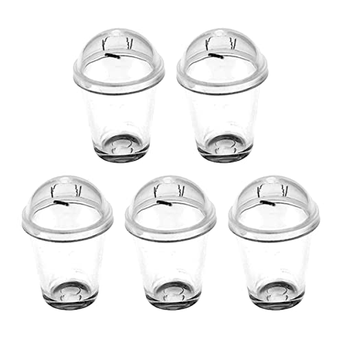 homsfou kaffeetassen set 5er espresso tassen klar glas kaffee becher küche