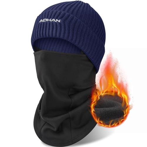 YANIKY balaclava winddicht mit beanie, warme gesichtshaube für winter, radfahren, skifahren