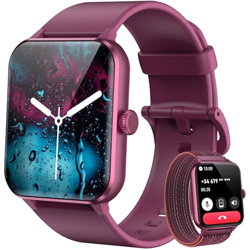 blackview smartwatch damen herren mit telefonfunktion, sportuhr, fitnessuhr, schrittzähler