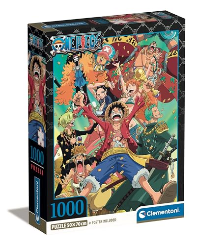 clementoni one piece puzzle 1000 teile mit poster für anime und manga fans