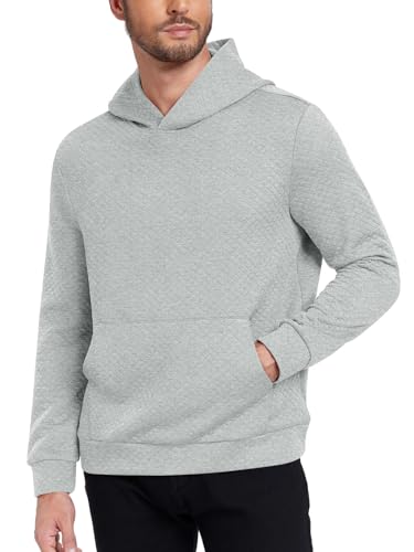 Netsmile herren kapuzen sweatshirt grau langarm mit tasche, größe L