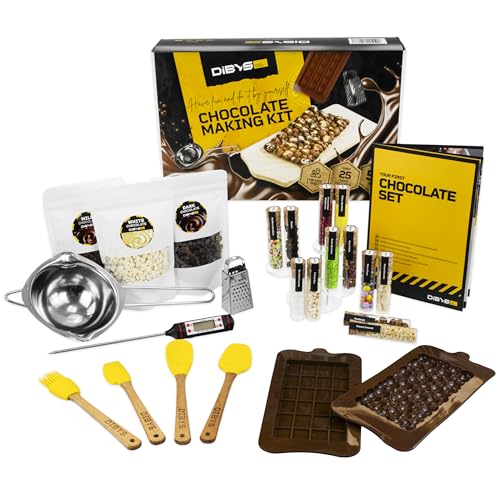 dibys diy-set schokolade selber machen, schokoladen-kit mit zutaten und toppings