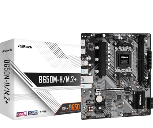 asrock b650m-h m.2 am5 mainboard 2x ddr5 slot