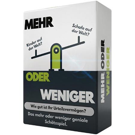 mehr oder weniger kartenspiel - urteilsvermögen testen für 12,99 (statt 16)