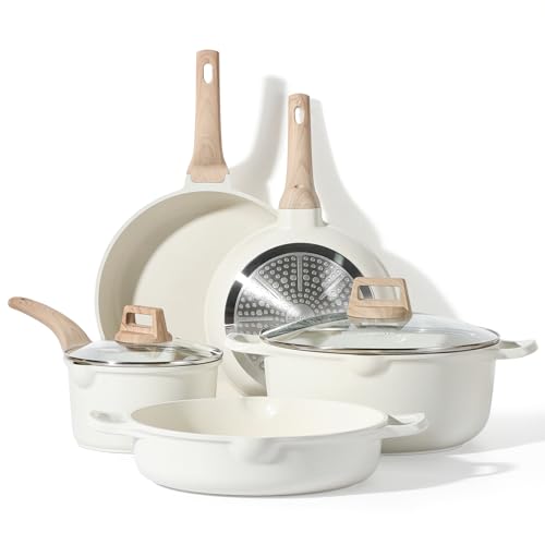 carote pfannen set 7-teilig, 24.28 cm, induktion, beschichtet, 2.4 l, 3.8 l, 6.7 l