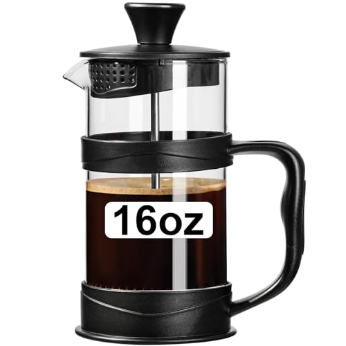 paraCity french press kaffeebereiter aus edelstahl und hitzebeständigem glas, 500 ml