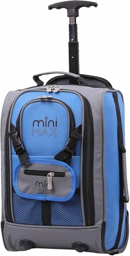 aerolite minimax 18l handgepäck trolley-rucksack 40x20x25 unter dem sitz blau