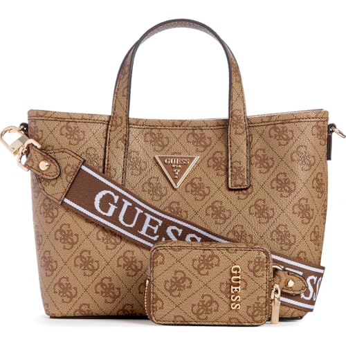 guess latona tote mini-tragetasche umhängetasche mit latte-logo für damen