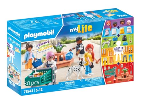 playmobil mylife 71541 myfigures shopping set mit einkaufswagen und tüte