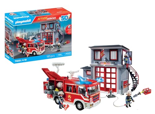Produktbild: playmobil feuerwehr megaset action heroes spielzeug für kinder ab 4 jahren 71603