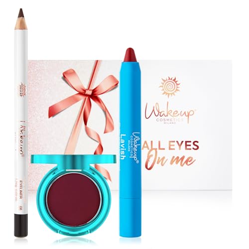 wakeup cosmetics Lippenstift, Augenstift, matter Lidschatten Set - lavish, black diamond, color vibe