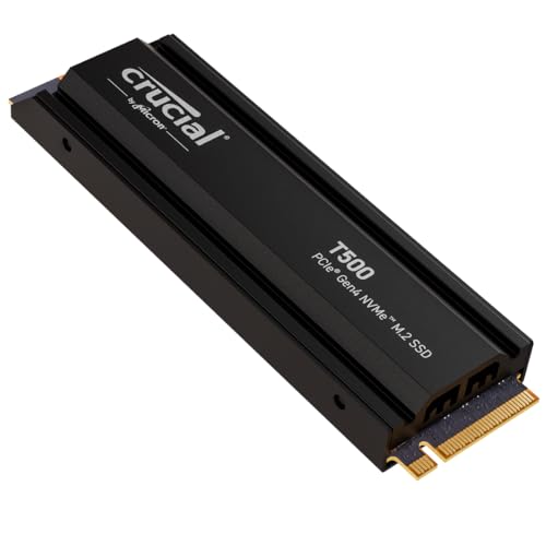 crucial t500 1tb ssd nvme m.2 internal hard drive für ps5 mit heatsink, 7300 mb/s