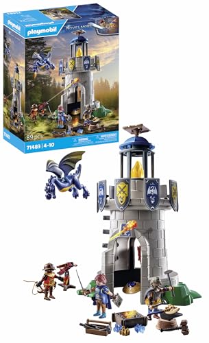 playmobil ritterturm 71483 mit schmied und drache aus novelmore