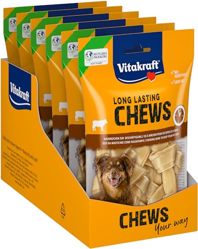 vitakraft hundesnack kauknochen 10cm rinderhaut für mittelgroße hunde 6x 173g