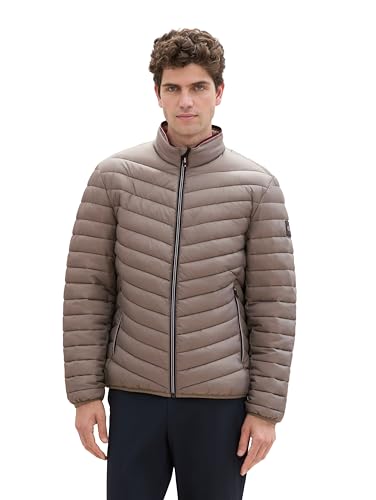 TOM TAILOR Herren Steppjacke Lightweight Stehkragen Smokey Olive Green XXL