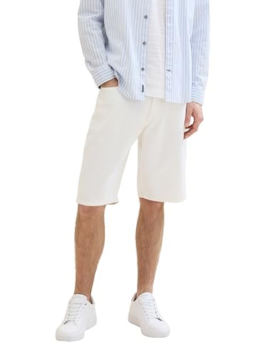 tom tailor herren shorts relaxed fit weiß denim 30