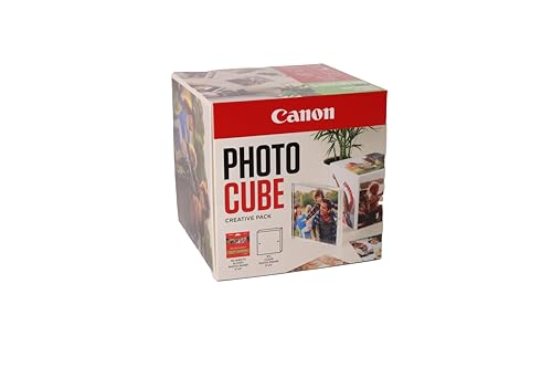 canon photo cube creative pack - pp-201 glossy II foto papier 5x5" + bilderrahmen