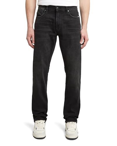 G-STAR Mosa Straight Jeans Herren, Schwarz Worn in Black Moon, 38W/38L