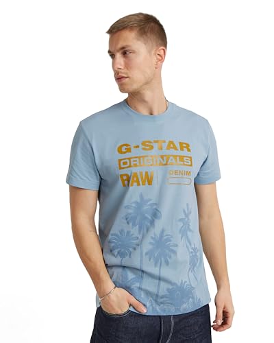 g-star palm originals t-shirt für herren, bequeme passform, kurzarm