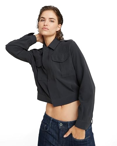 g-star raw damenjacke officer kurze jacke blau petrol d24583-d522-860 m