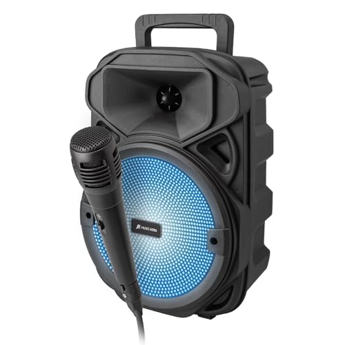 music hero karaoke speaker mit mikrofon, wireless speaker, smartphone support