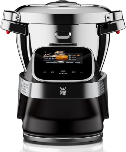 wmf avantgarde black küchenmaschine mit kochfunktion, 14 programme, 3l schüssel