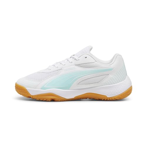 puma kinder indoor schuhe solarflash III jr, weiß electric peppermint, 29 eu