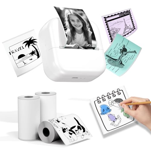 labelcenter mini printer m02l, mini sticker printer, portable photo printer, inkless printer