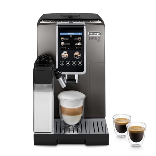 de'longhi dynamica plus ecam38 - 1450w, titan schwarz, vollautomatische kaffeemaschine