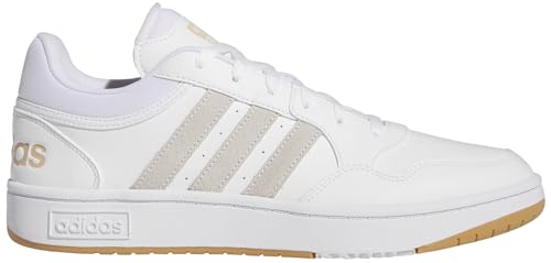 adidas hoops 3.0 low classic vintage sneakers heren, cloud white magic beige, 41 1/3 EU