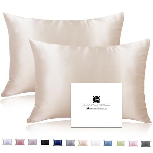 seidenkissenbezug 40x60 beige, ravmix maulbeerseide, beide seiten seide, reißverschluss