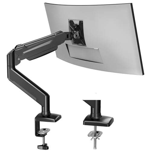 bontec monitor halterung 13-34 zoll, gasdruckfeder arm, neigbar, schwenkbar, vesa 75/100mm