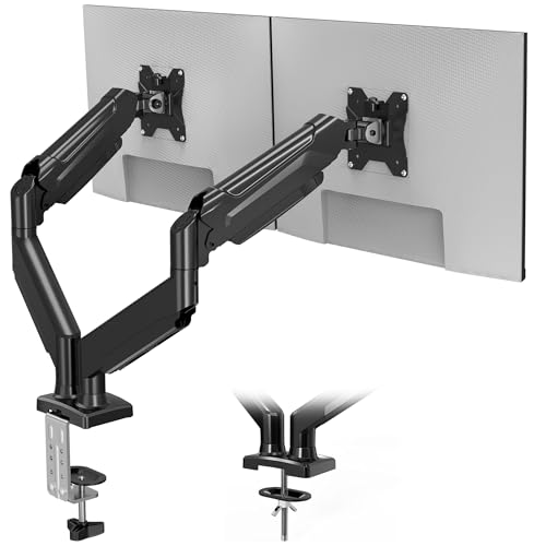 bontec monitor halterung für 2 bildschirme 13-32 zoll, ergonomisch, vesa 75/100 mm