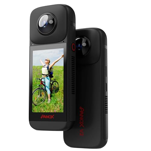 panoX v2 360 vlog kamera 5,7K video 48MP sensor 72MP foto 4K live-streaming