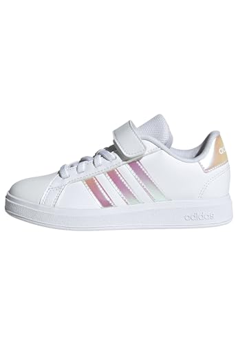 adidas kinder schuhe grand court unisex in schwarz-weiß