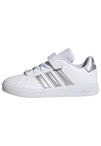 Produktbild: adidas grand court 2.0 kinder tennischuhe, cloud white/matte silver, 28 eu
