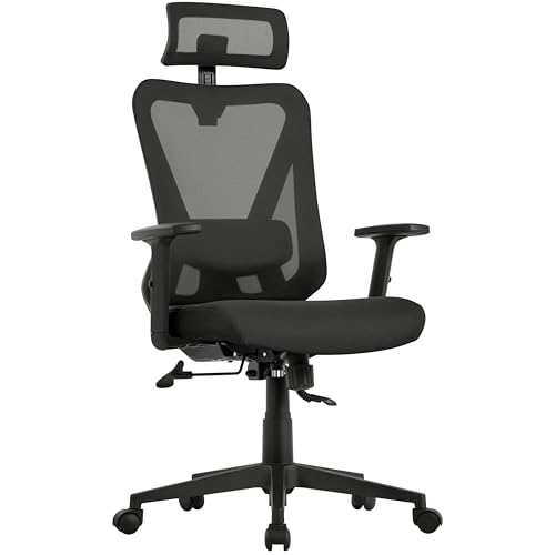 ergonomischer bürostuhl mit kopfstütze, armlehnen und lendenstütze 68,39 statt 99,99
