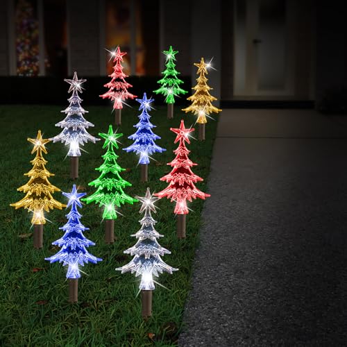 gentrax lichterkette mini-baum 20 stück mehrfarbige leds wegleuchte