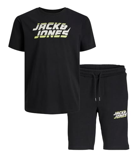 jack&jones junior t-shirt und shorts set für kinder, kurzarm, casual