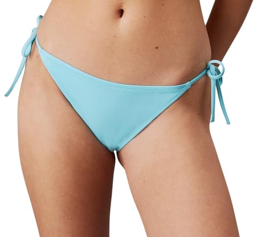 calvin klein damen string seitenschnürung blau blue punch, größe xl