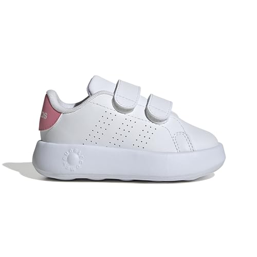 adidas kids tennisschuhe advantage, cloud white/bliss pink/core black, 27 eu