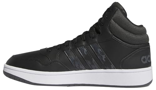 adidas hoops 3.0 mid herren basketballschuhe vintage, schwarz/grau/weiß, 35.5 EU