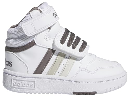 adidas kinder hoops mid schuhe cloud white/orbit grey/putty grey